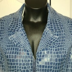 NEW✂️💲DROP-VTG Selene Faux Alligator Slate Jacket